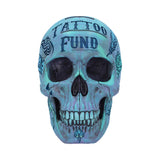 Aqua Blue Traditional, Tribal Tattoo Fund Skull - Money Boxes at Gift Moments