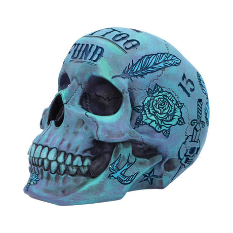 Aqua Blue Traditional, Tribal Tattoo Fund Skull Default Title - Money Boxes at Gift Moments