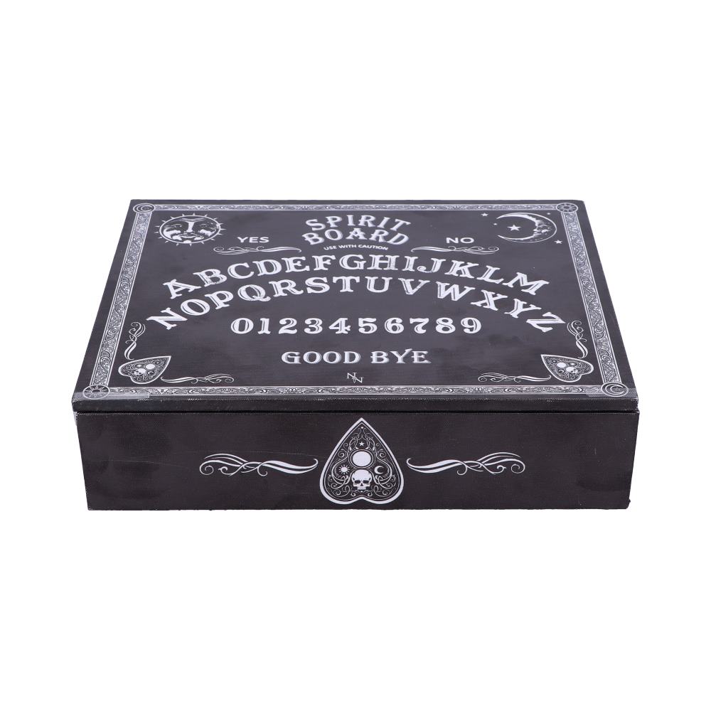 Black and White Spirit Board and Planchette Jewellery Storage Box with Mirror Default Title - Boxes at Gift Moments