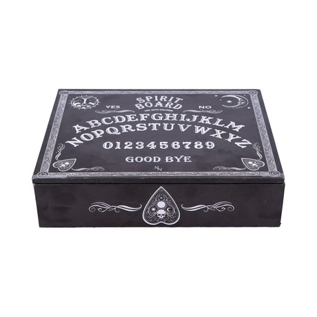 Black and White Spirit Board and Planchette Jewellery Storage Box with Mirror Default Title - Boxes at Gift Moments