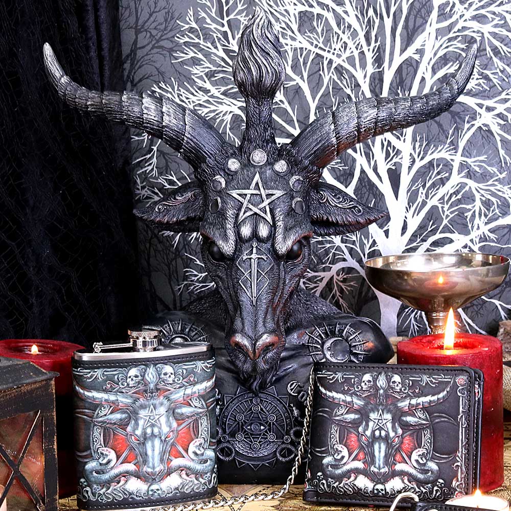 Celestial Black and Silver Baphomet Bust - Figures & Collectables at Gift Moments