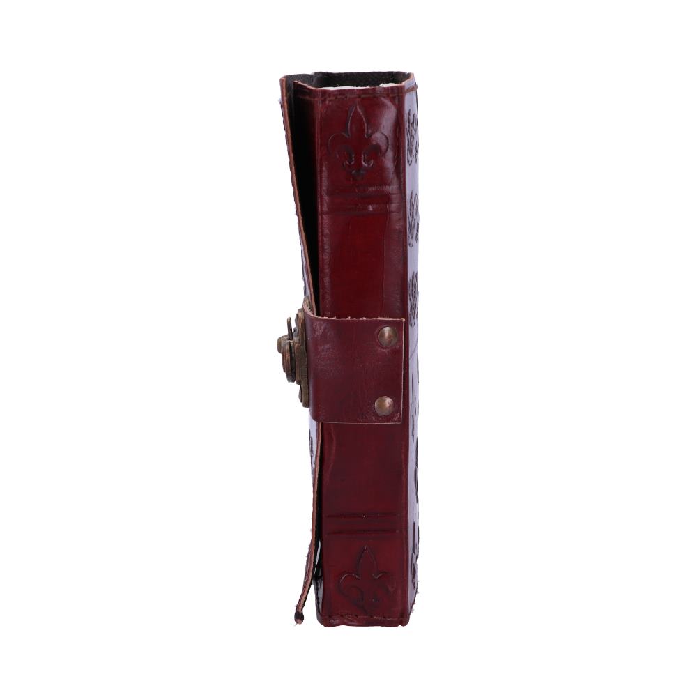 Lockable Red Leather Medieval Embossed Journal - Leather Journals at Gift Moments