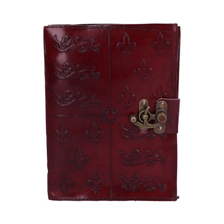 Lockable Red Leather Medieval Embossed Journal Default Title - Leather Journals at Gift Moments