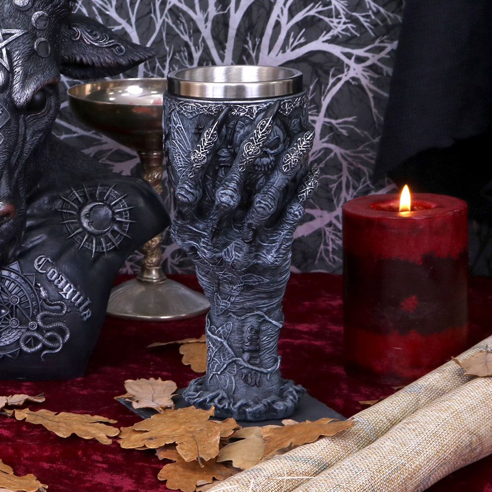 Baphomet's Grasp Horror Hand Goblet Glass - Goblets & Chalices at Gift Moments