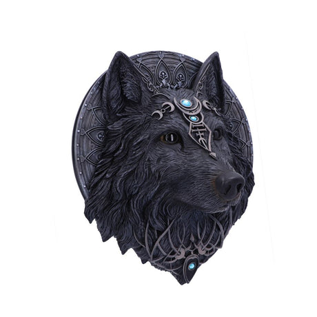 Dark Gothic Magical Wolf Moon Wall Hanging Plaque - Wall Hanging Sculptures at Gift Moments