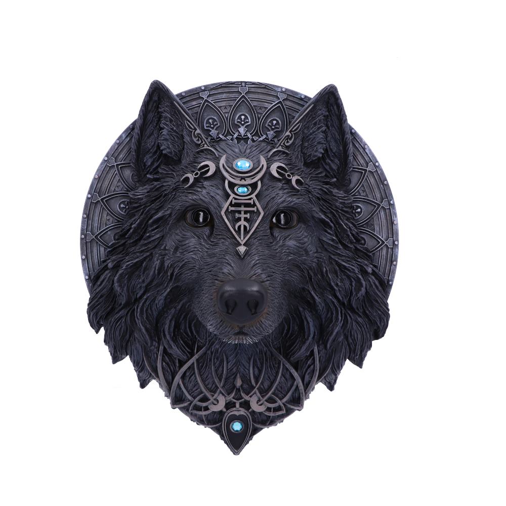 Dark Gothic Magical Wolf Moon Wall Hanging Plaque Default Title - Wall Hanging Sculptures at Gift Moments