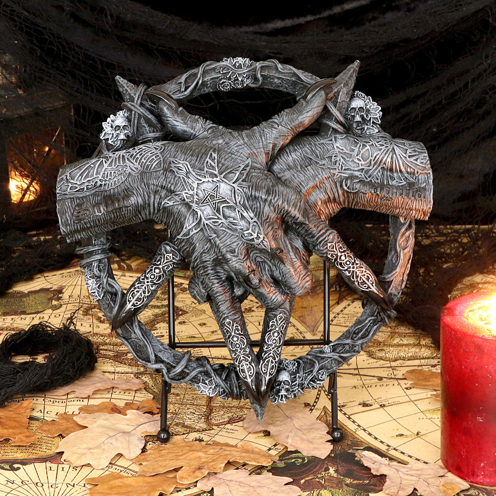 Hold of Baphomet Hand Free Standing Plaque - Wall Hanging Sculptures at Gift Moments