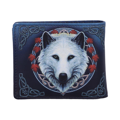 Lisa Parker Guardian of the Fall White Autumn Wolf Wallet - Wallets at Gift Moments