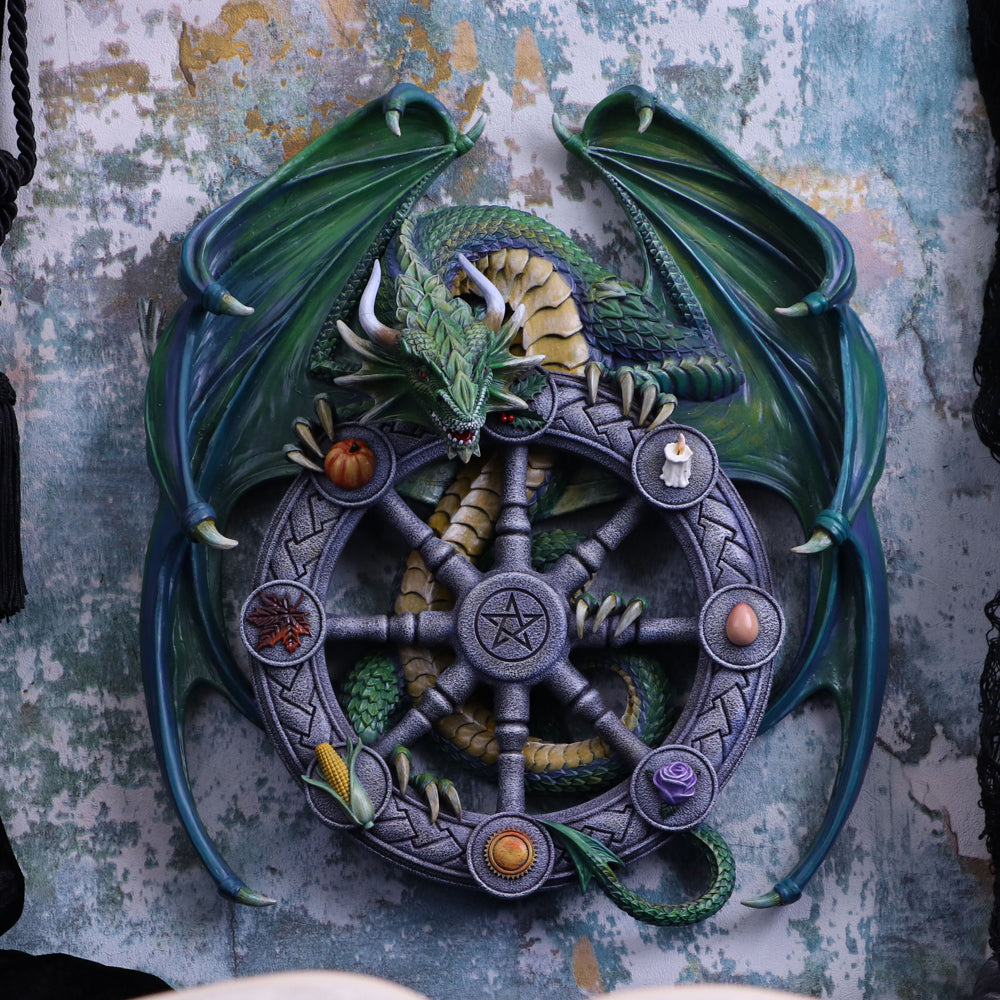 Anne Stokes Year of the Magical Dragon Pagan Wheel of the Year Wall Plaque - Wall Hanging Sculptures at Gift Moments