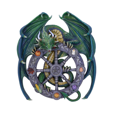 Anne Stokes Year of the Magical Dragon Pagan Wheel of the Year Wall Plaque Default Title - Wall Hanging Sculptures at Gift Moments