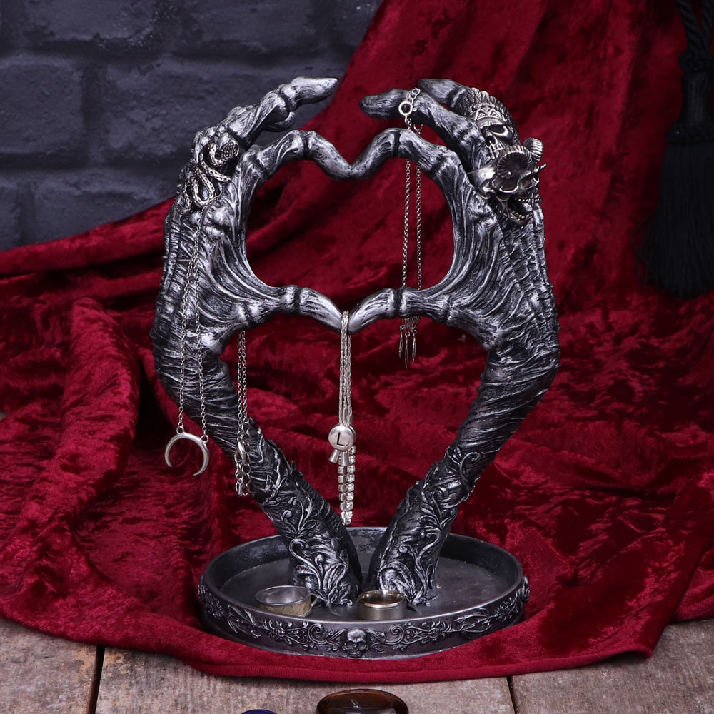 Gothic Mummified Love Heart Hands Jewellery Dish Holder - Figures & Collectables at Gift Moments