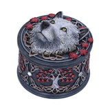 Lisa Parker Guardian of the Fall White Autumn Wolf Trinket Box - Boxes at Gift Moments