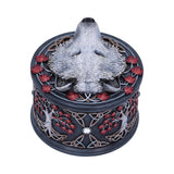 Lisa Parker Guardian of the Fall White Autumn Wolf Trinket Box - Boxes at Gift Moments