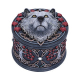 Lisa Parker Guardian of the Fall White Autumn Wolf Trinket Box Default Title - Boxes at Gift Moments