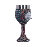 Lisa Parker Guardian of the Fall White Autumn Wolf Goblet - Goblets & Chalices at Gift Moments