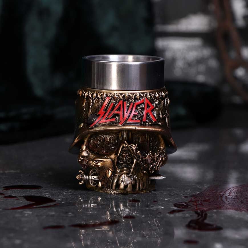 Slayer Eagle Helmet Skull Logo Shot Glass - Shot Glasses at Gift Moments