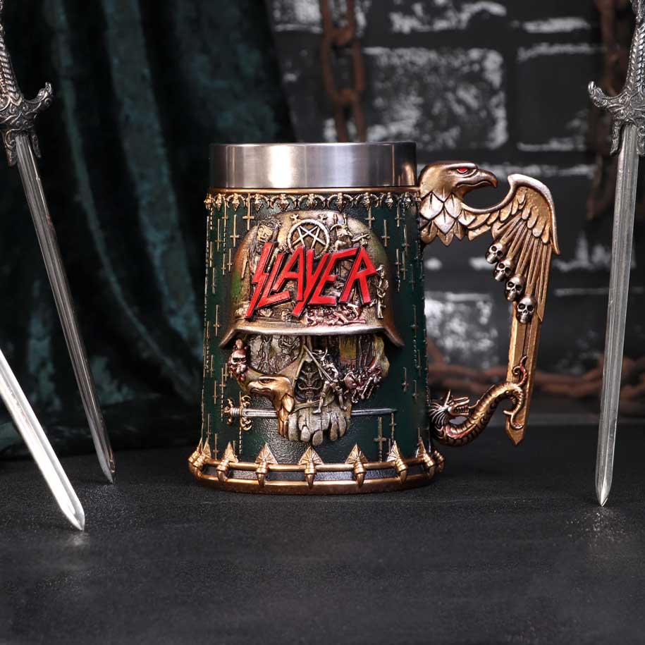 Slayer Eagle Helmet Skull Logo Tankard - Tankards at Gift Moments