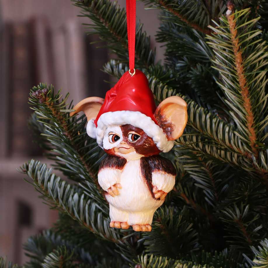 Gremlins Gizmo in Santa Hat Hanging Ornament - Decorations at Gift Moments