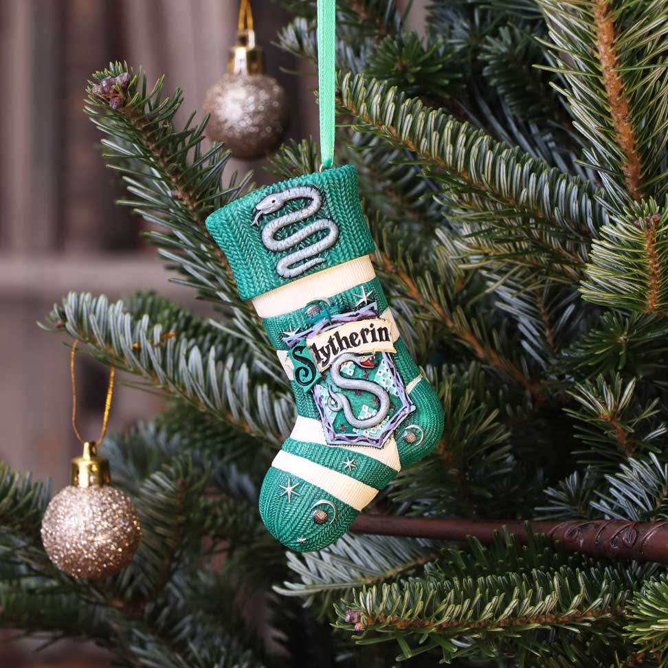 Harry Potter Slytherin Stocking Hanging Ornament - Decorations at Gift Moments