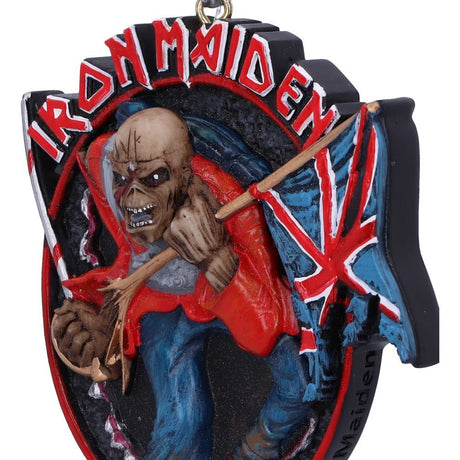 Iron Maiden The Trooper Hanging Ornament 8.5cm - Signs & Plaques at Gift Moments