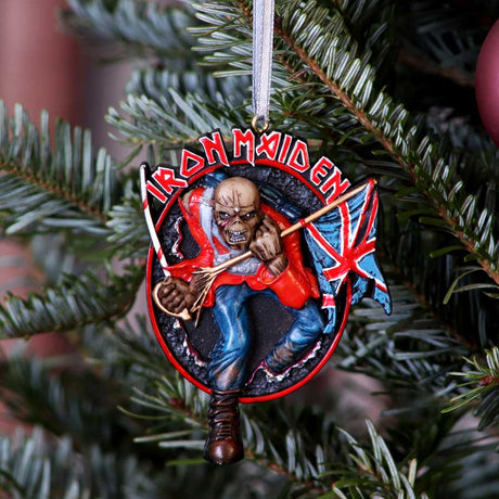 Iron Maiden The Trooper Hanging Ornament 8.5cm - Signs & Plaques at Gift Moments