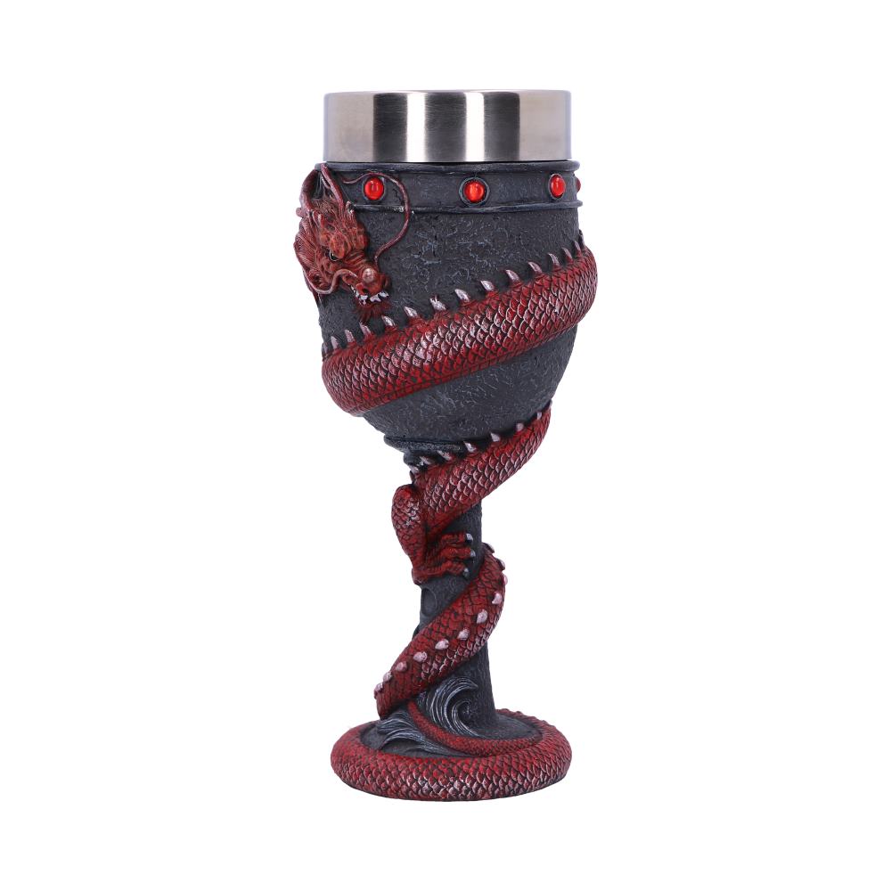 Dragon Coil Goblet Red 20cm - Goblets & Chalices at Gift Moments