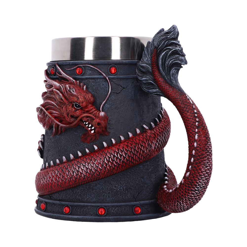 Dragon Coil Tankard Red 16cm - Tankards at Gift Moments