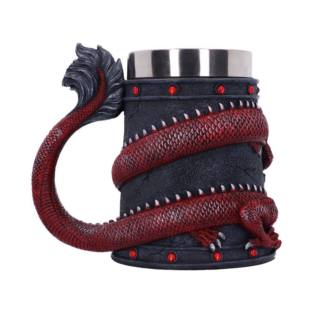 Dragon Coil Tankard Red 16cm - Tankards at Gift Moments