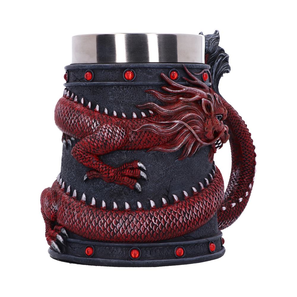 Dragon Coil Tankard Red 16cm - Tankards at Gift Moments