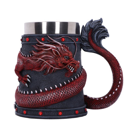 Dragon Coil Tankard Red 16cm Default Title - Tankards at Gift Moments