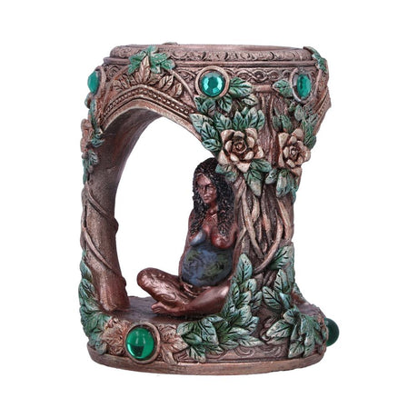 Bronze Mother Earth Tea Light Holder 7cm - Candles & Holders at Gift Moments