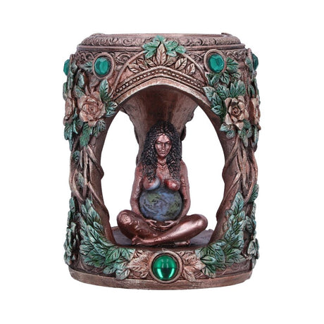 Bronze Mother Earth Tea Light Holder 7cm Default Title - Candles & Holders at Gift Moments