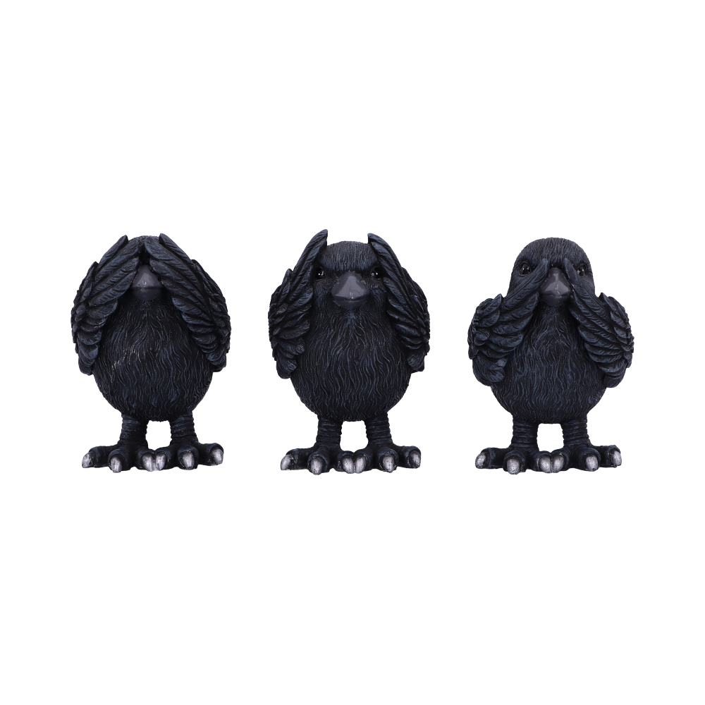 Three Wise Ravens Figurines 8.7cm Default Title - Figures & Collectables at Gift Moments