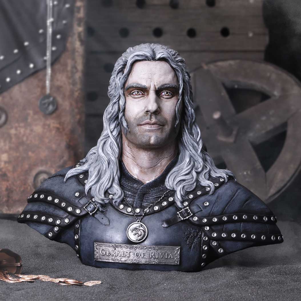 Geralt of Rivia Bust - The Witcher Collectible - Figures & Collectables at Gift Moments