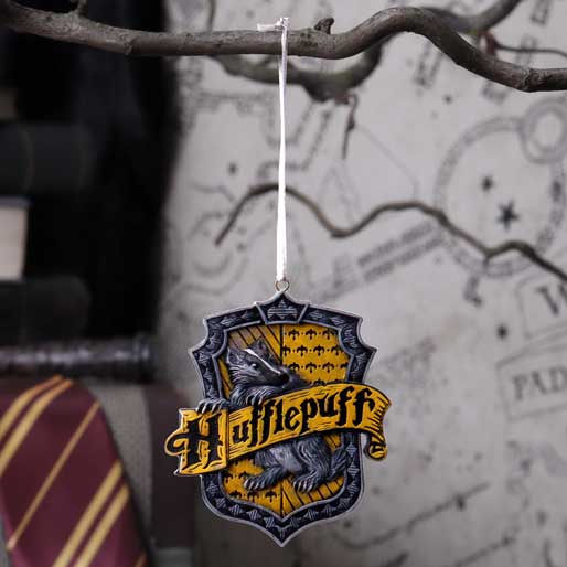 Harry Potter Hufflepuff Crest Hanging Ornament - Decorations at Gift Moments