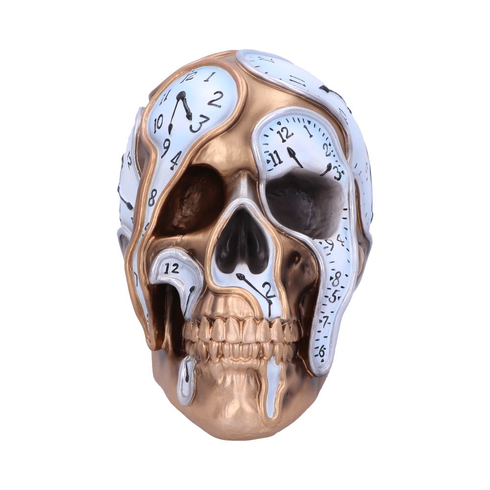 Melting Clocks Gothic Skull Clock 17.5cm - Figures & Collectables at Gift Moments