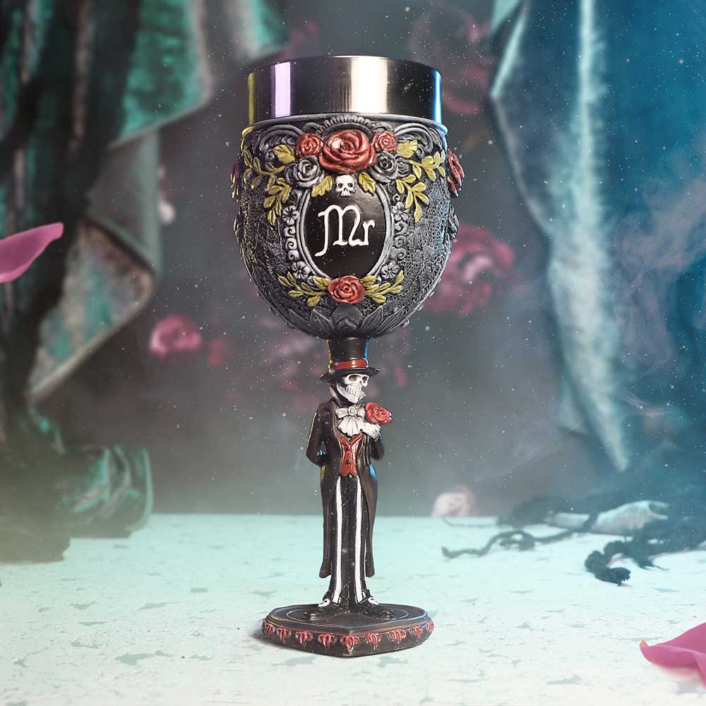 Gothic Skeleton Mr Goblet 21cm - Goblets & Chalices at Gift Moments