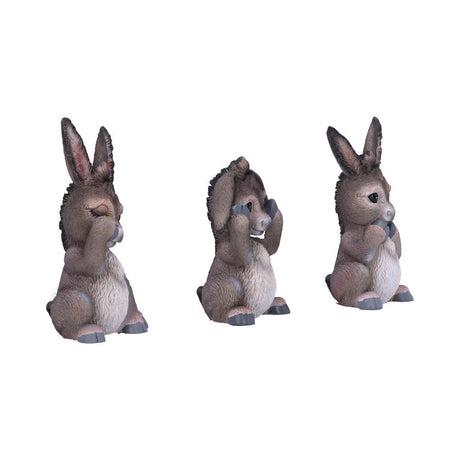 Three Wise Donkeys Figurines 11cm - Figures & Collectables at Gift Moments