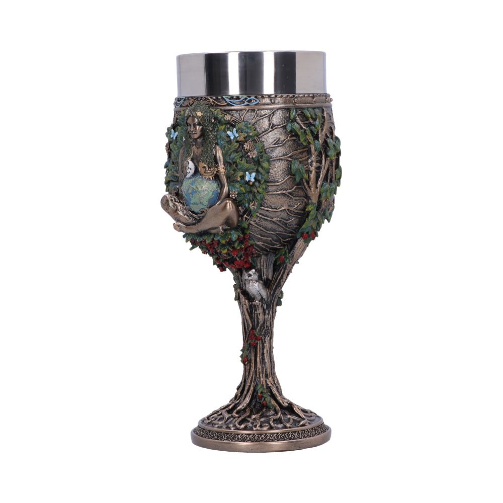 Bronze Mother Earth Goblet 20cm - Goblets & Chalices at Gift Moments