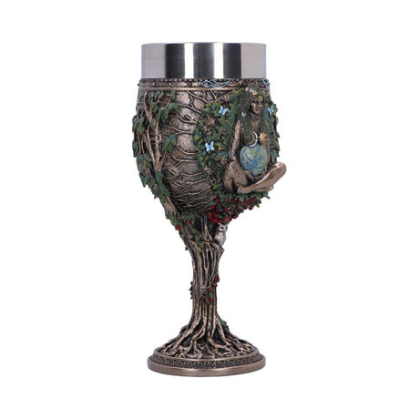 Bronze Mother Earth Goblet 20cm - Goblets & Chalices at Gift Moments