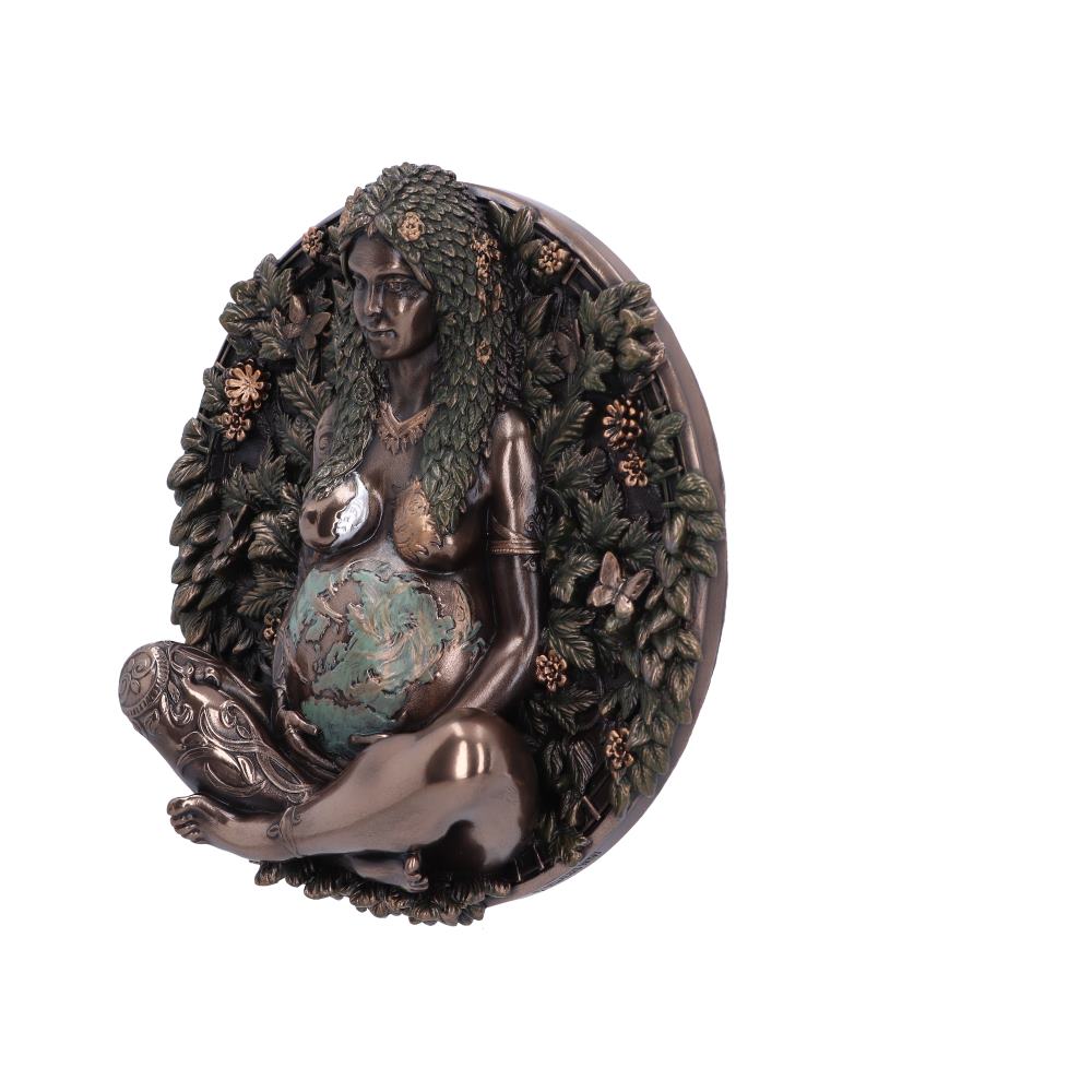 Bronze Mother Earth Wall Plaque 15cm - Wall Hanging Sculptures at Gift Moments