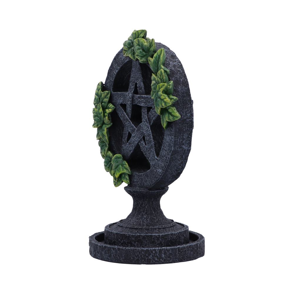 Aged Wiccan Pentagram Backflow Incense Burner 19cm - Incense Holders at Gift Moments