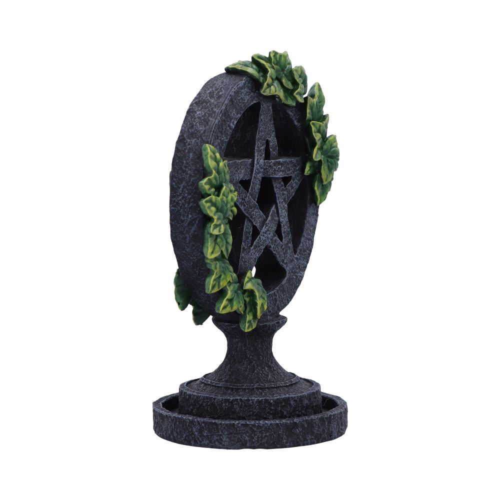 Aged Wiccan Pentagram Backflow Incense Burner 19cm - Incense Holders at Gift Moments