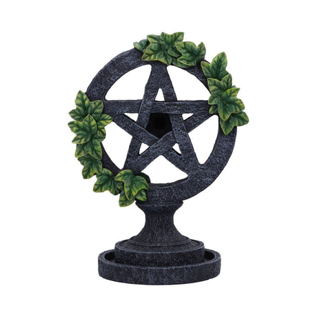 Aged Wiccan Pentagram Backflow Incense Burner 19cm Default Title - Incense Holders at Gift Moments