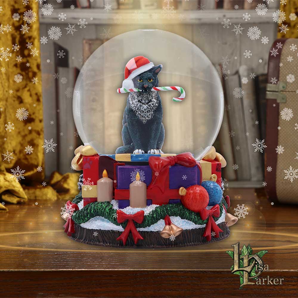 Lisa Parker Krampuss Cat Snow Globe - Snow Globes at Gift Moments