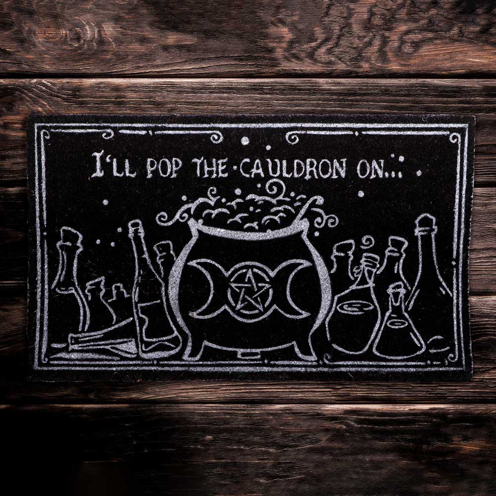 I'll Pop the Cauldron on Witchcraft Doormat 45 x 75cm - Doormats at Gift Moments