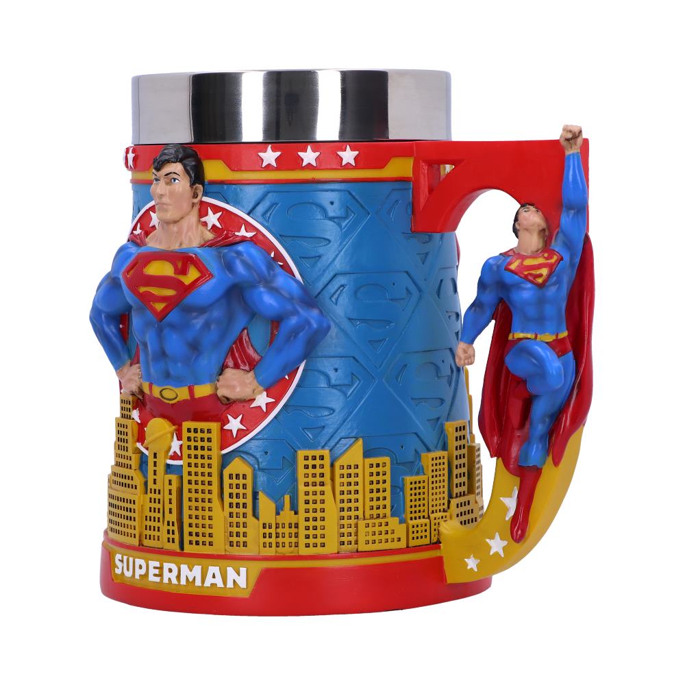 Superman Man of Steel City Skyline Tankard - Tankards at Gift Moments