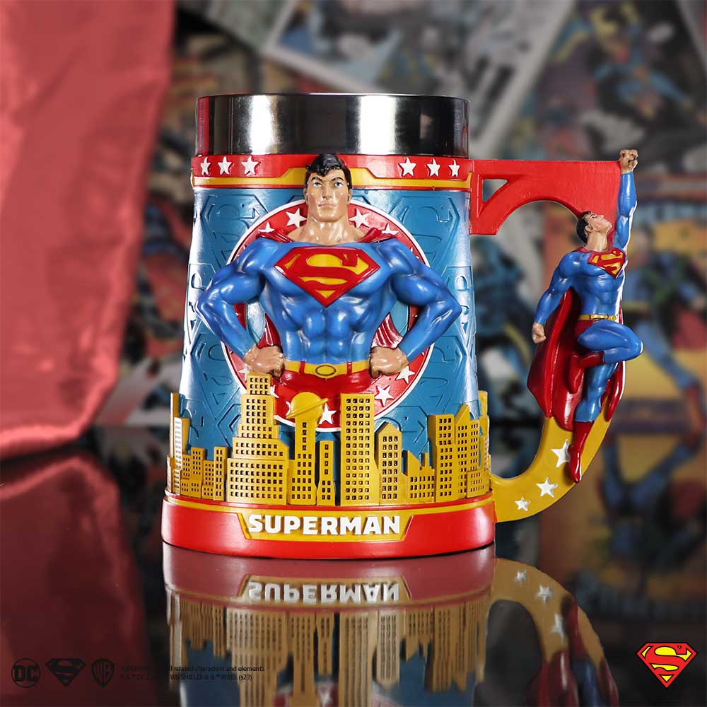 Superman Man of Steel City Skyline Tankard - Tankards at Gift Moments