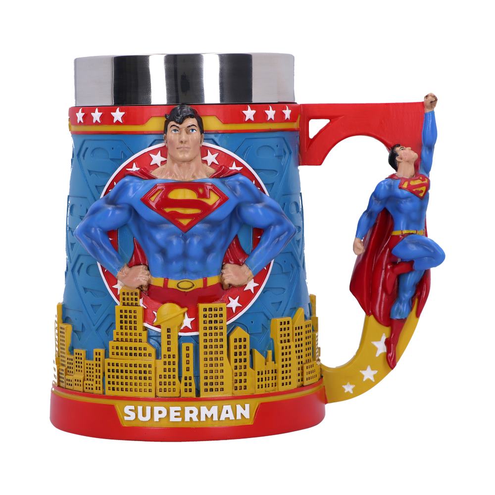 Superman Man of Steel City Skyline Tankard Default Title - Tankards at Gift Moments