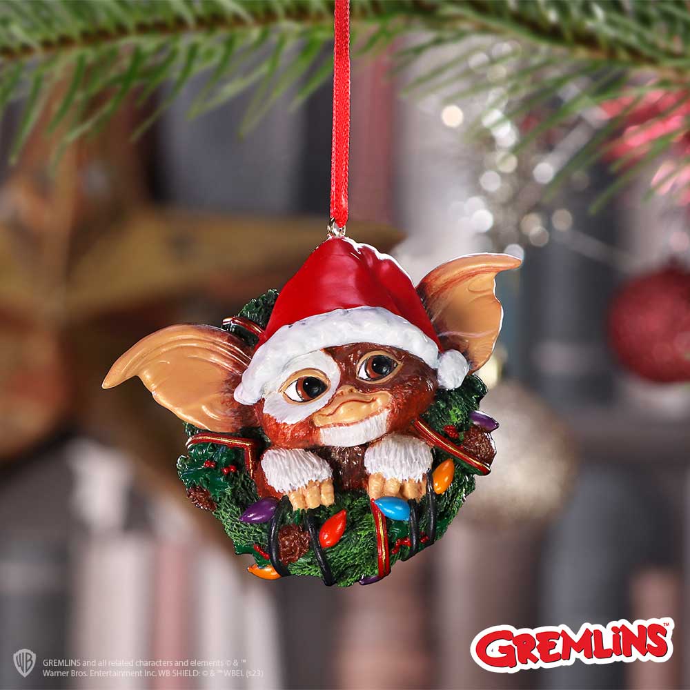 Gremlins Gizmo in Wreath Hanging Ornament - Decorations at Gift Moments